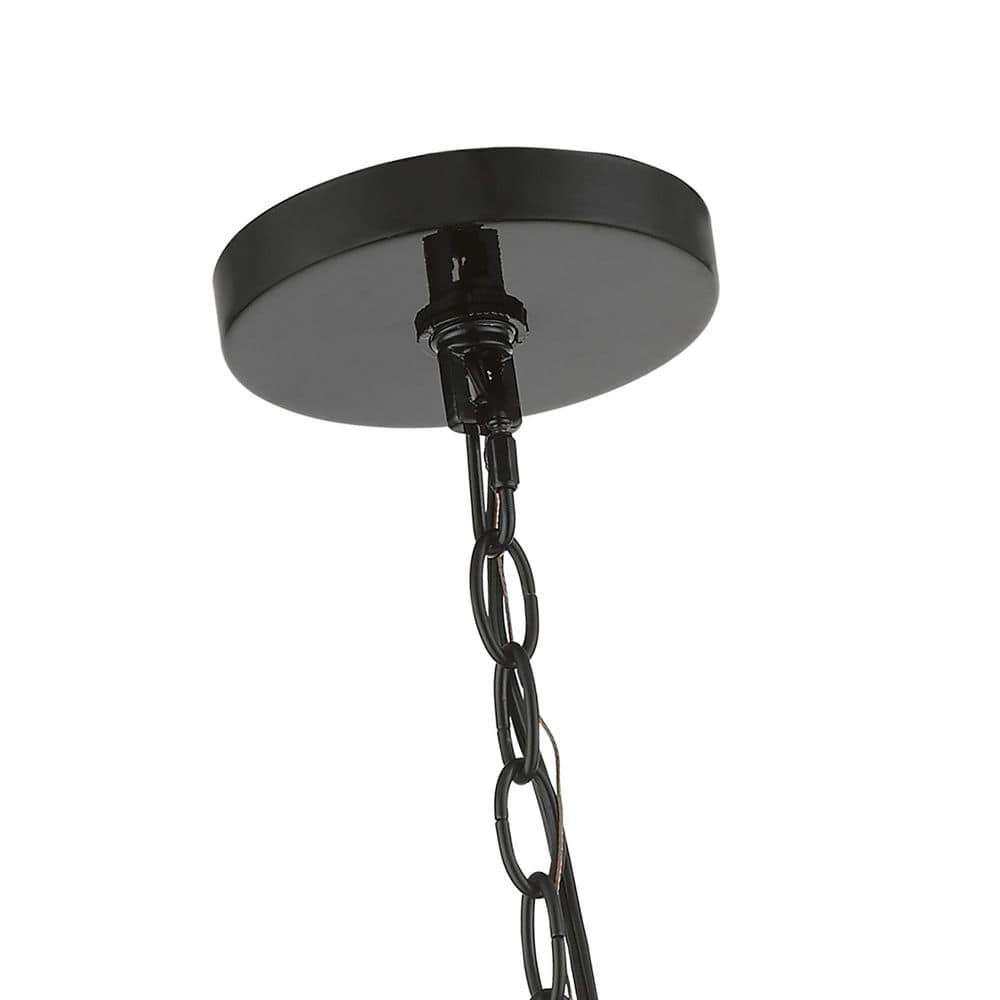 Livex Lighting Tribeca 7 - Light Pendant in  Shiny Black/Polished Brass