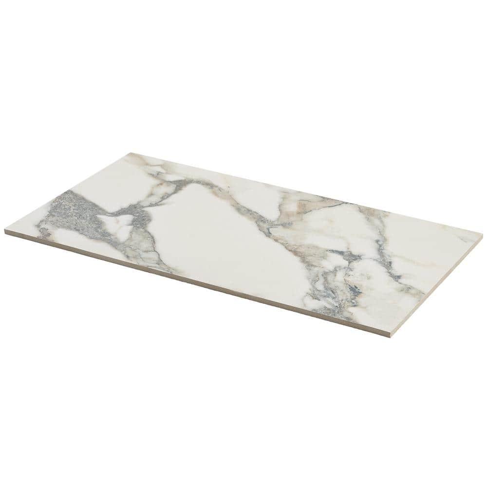 Bond Tile Saroshi 11.81 in. x 23.62 in. Matte Marble Look Porcelain Floor and Wall Tile (9.68 Sq. Ft. / Case)