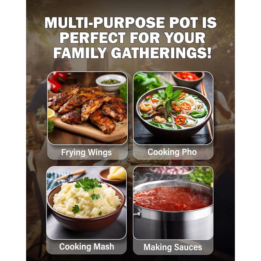 Cooks Standard Professional Stainless Steel Stock Pot with Lid, Silver