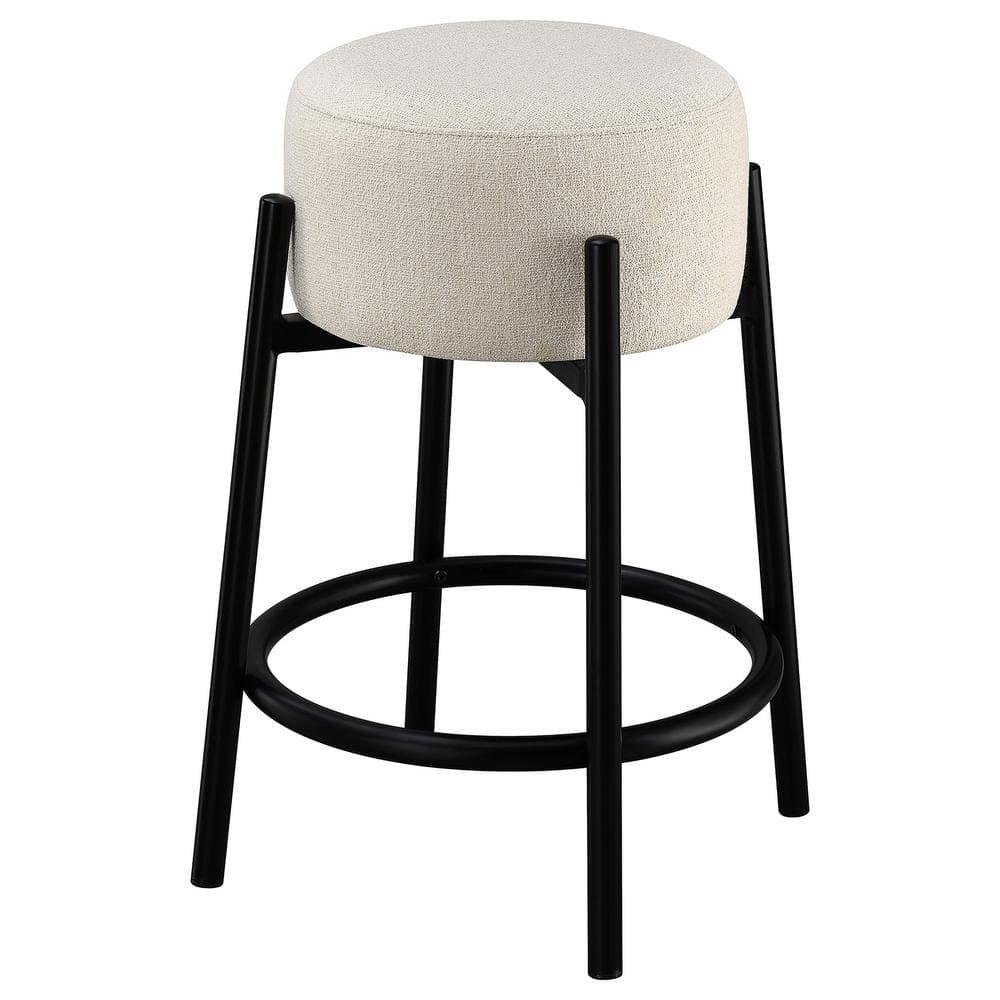 Andrew Home Studio Soto Upholstered Counter Stool with Metal Frame (Set of 2)