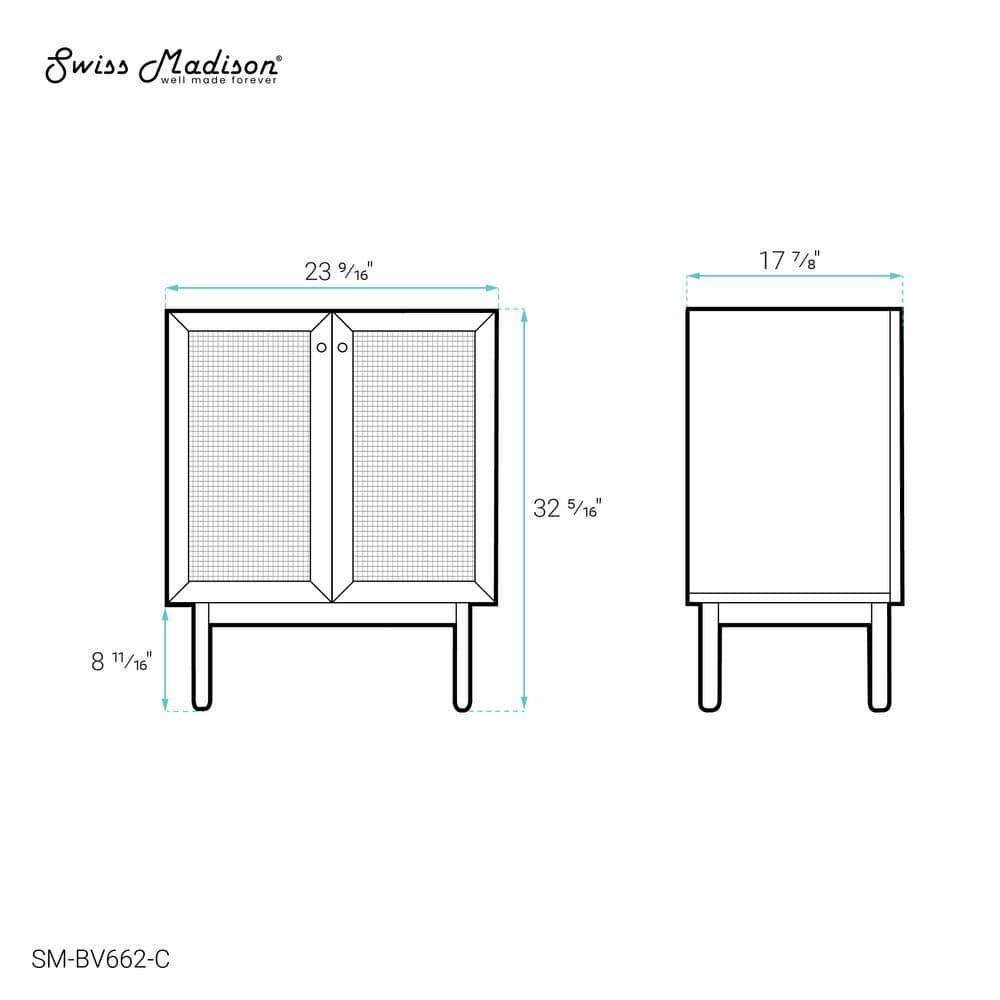 Classe 24" Bathroom Vanity In Dark Walnut Cabinet Only