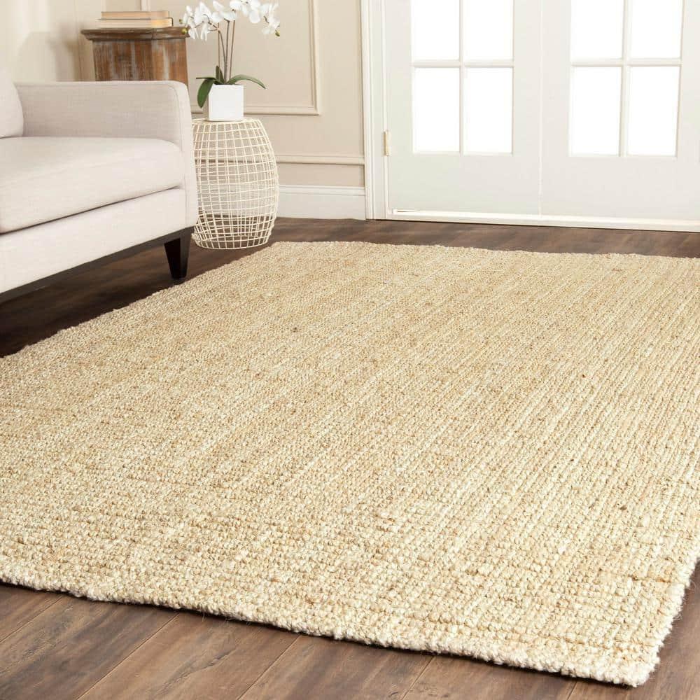 Natural Fiber NF730 Hand Woven Area Rug - Ivory - 9'x9' - Safavieh.