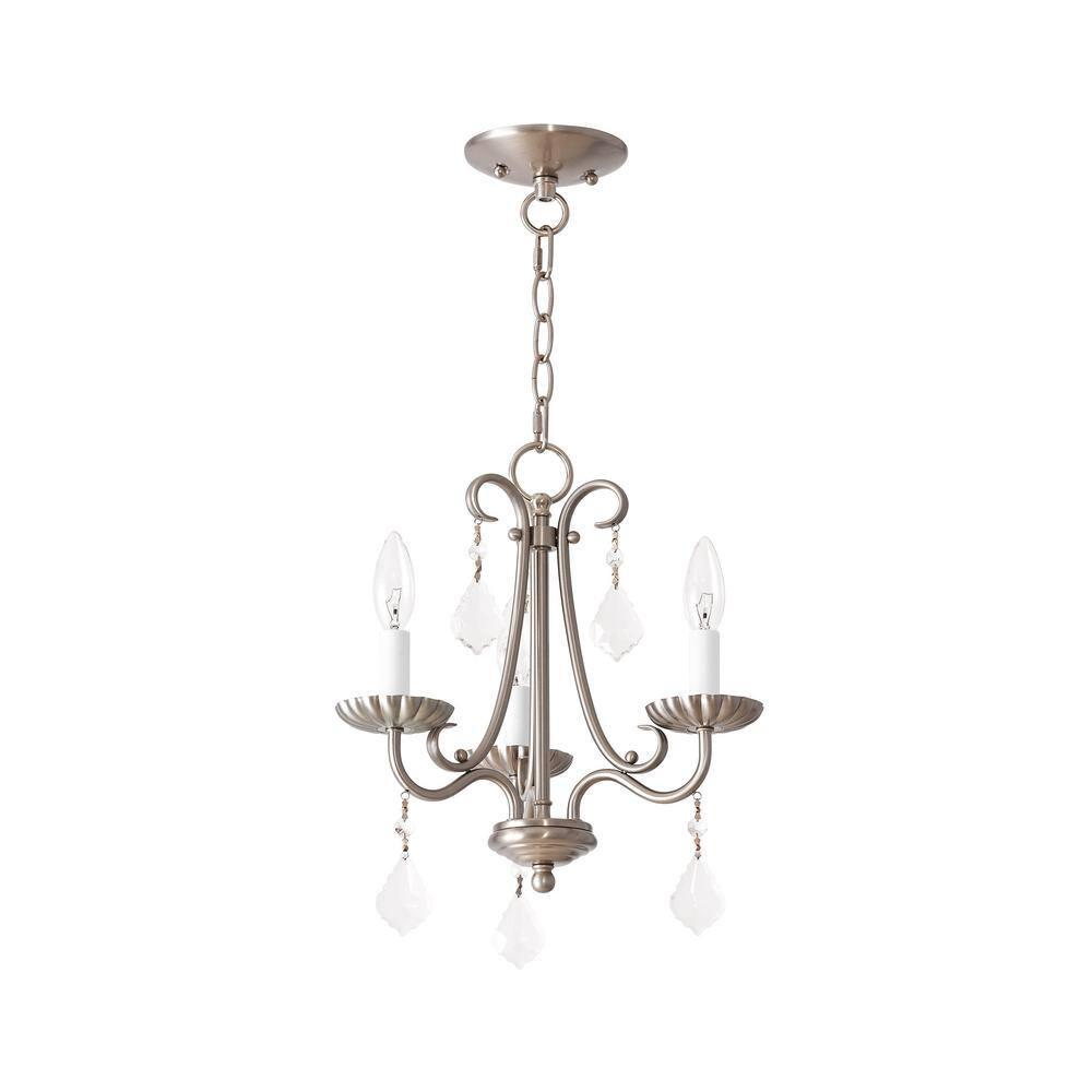 Livex Lighting Daphne 3 - Light Chandelier in  Brushed Nickel