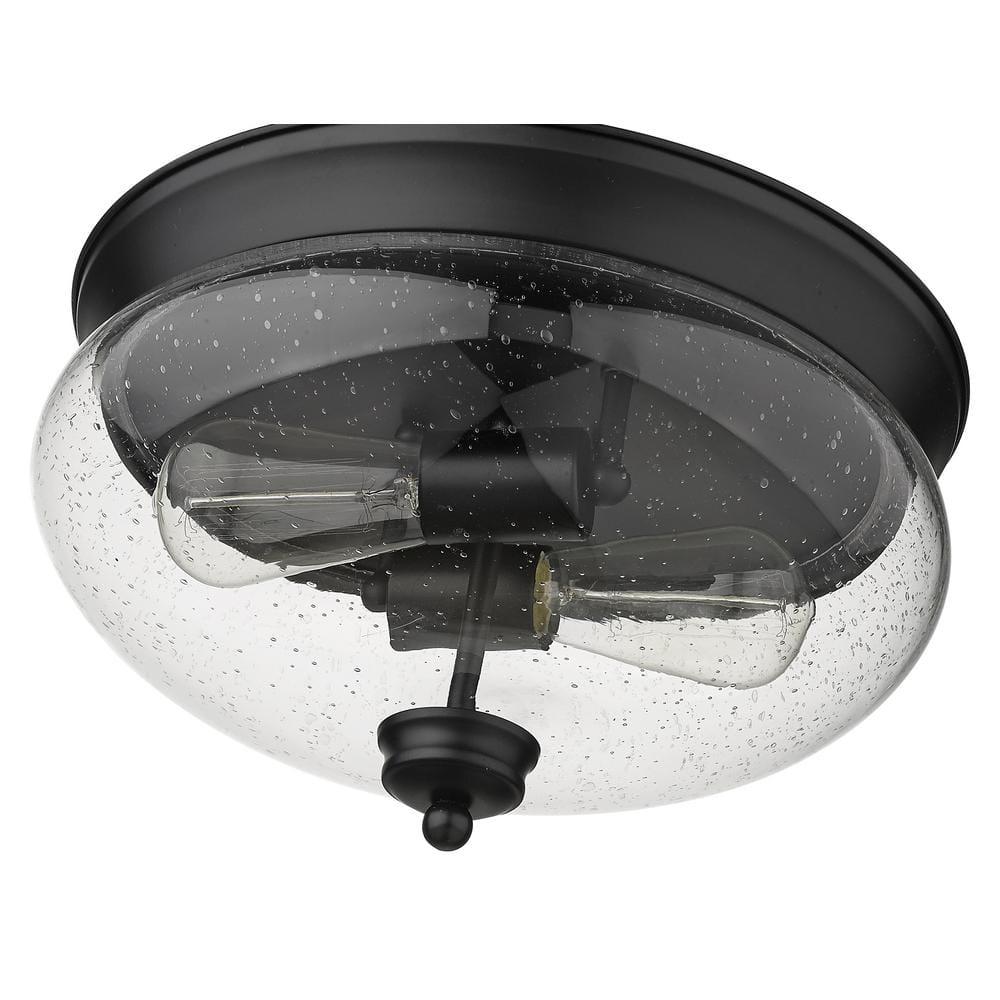 722F2-MB-Z-Lite-Amon - 2 Light Flush Mount in Traditional Style - 13 Inches Wide by 7.5 Inches High