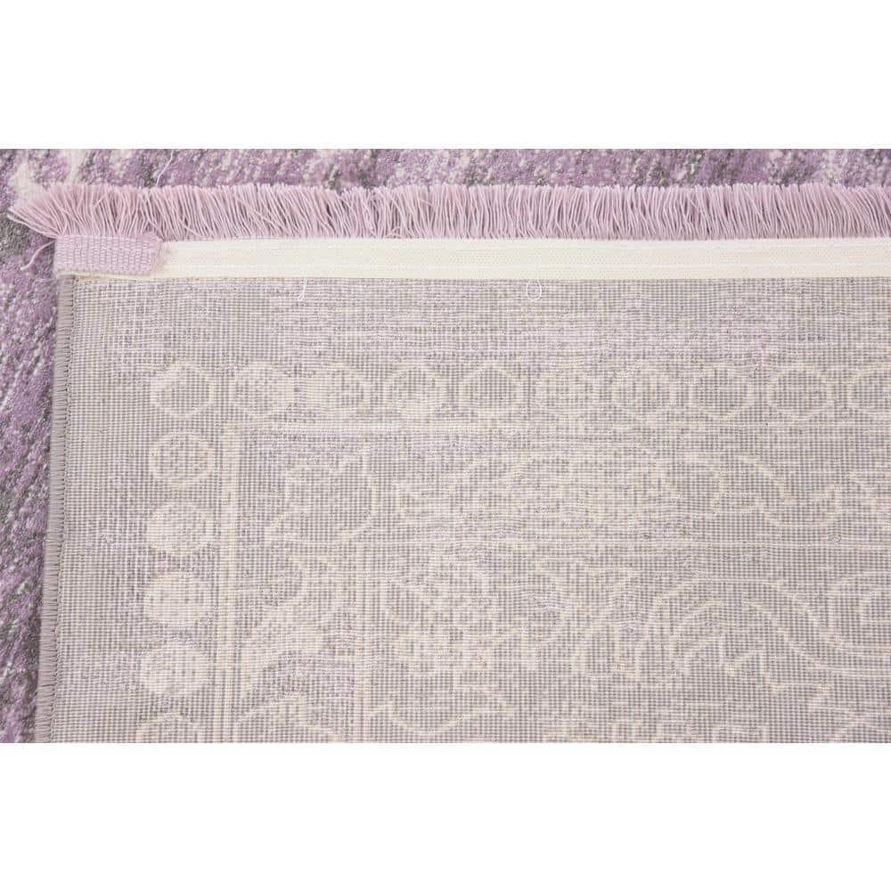 Unique Loom New Classical Collection Area Rug - Olwen (8' x 10' Rectangle Purple/Gray)