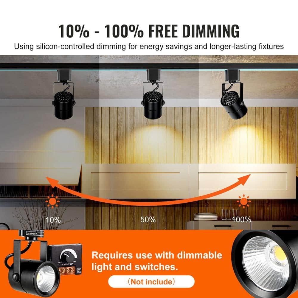 BENTISM 12 Pack 6.5W LED Track Lighting Heads Dimmable H Type Fixtures 3000K 470lm