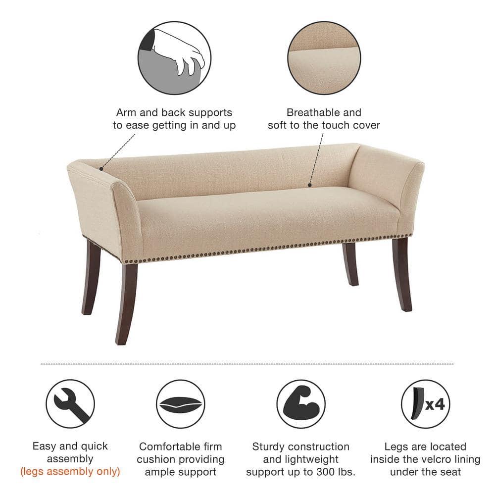 Madera Accent Bench Cream