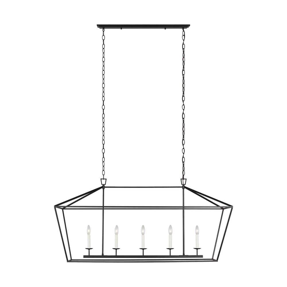 Gala Linear Chandelier - Black / 50"L