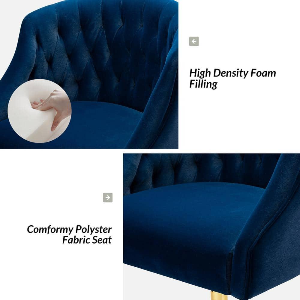 14 Karat Home Lydia Manager's Chair with Swivel, Navy