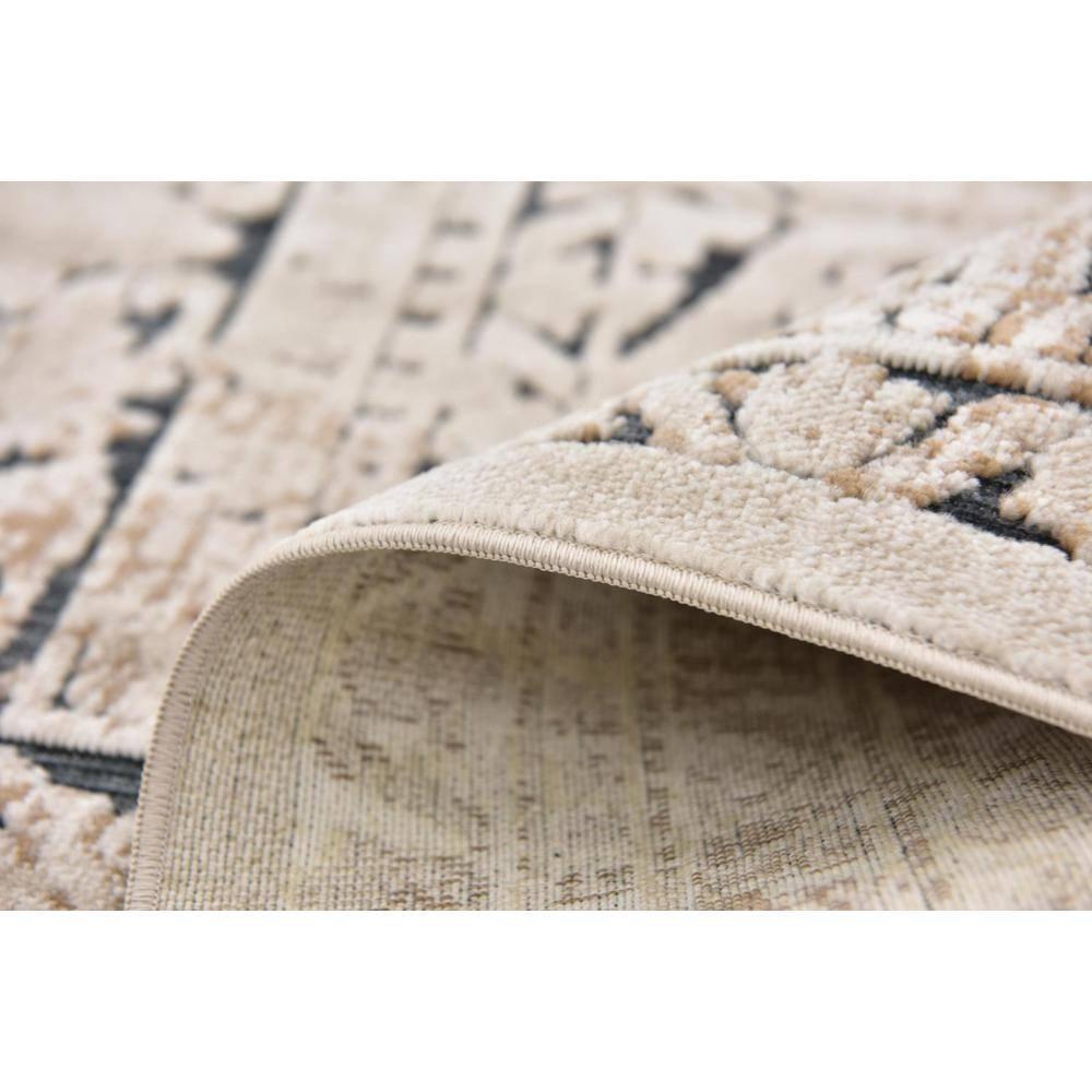 Unique Loom Chateau Collection Area Rug - Jefferson (7' 1" Square Beige/Light Brown)