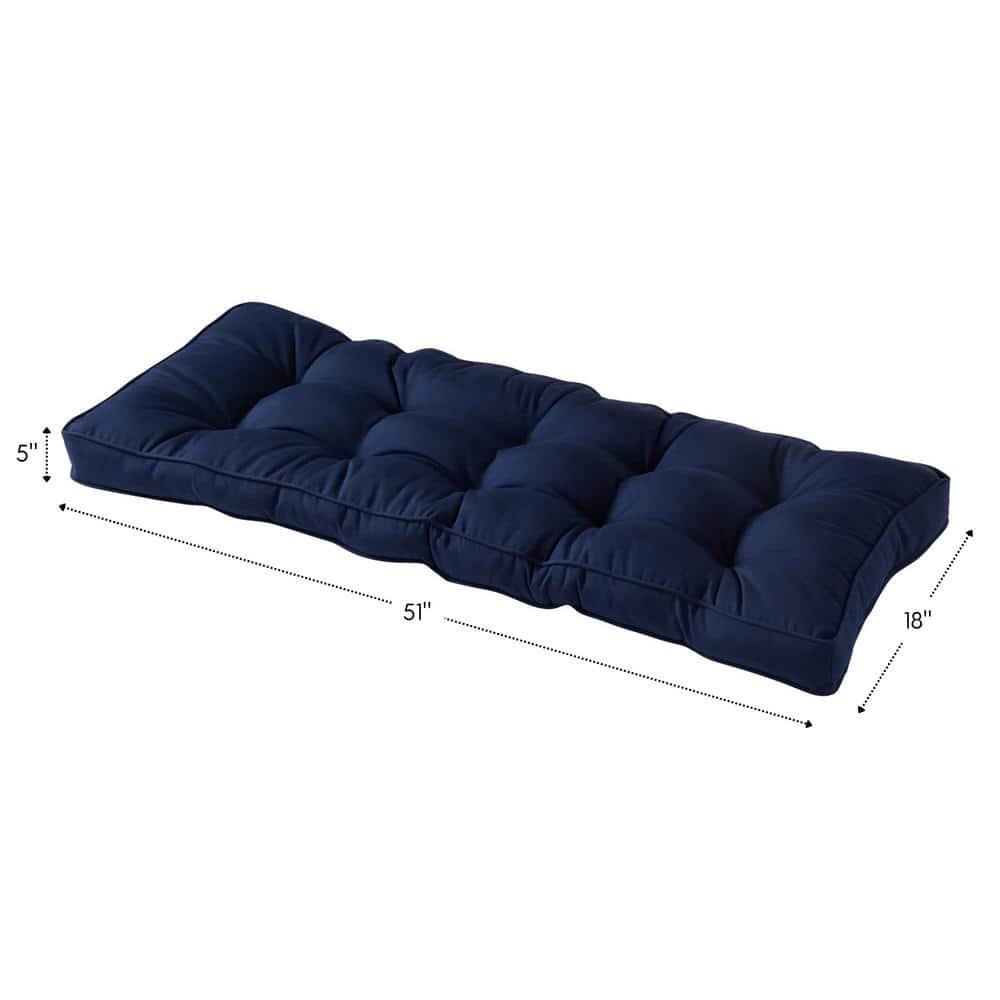Sunbrella Canva Navy 51 x 18 in. Outdoor Bench Cushion by Greendale Home Fashions