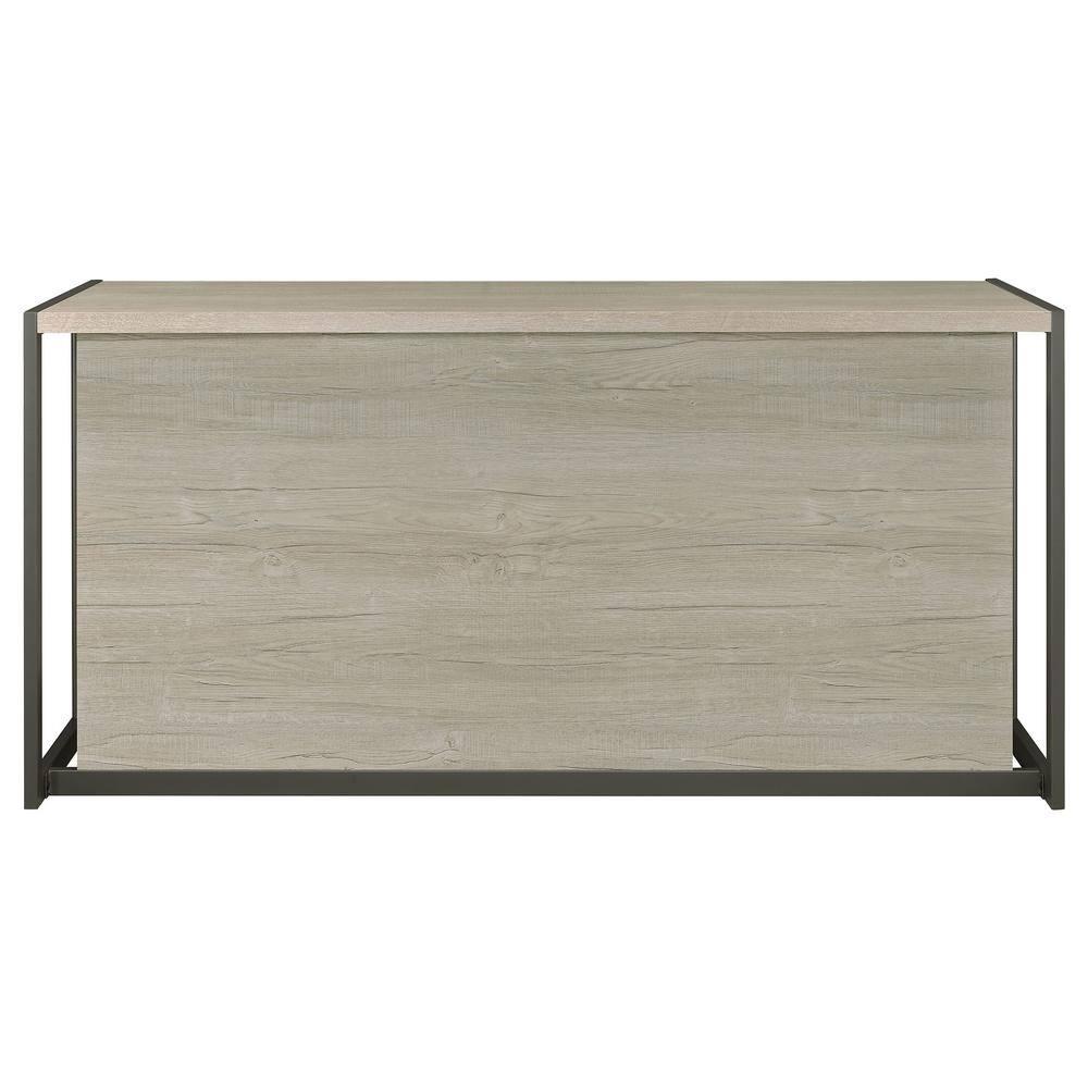Coaster Loomis 4-drawer Modern Wood Office Desk in Whitewashed Gray