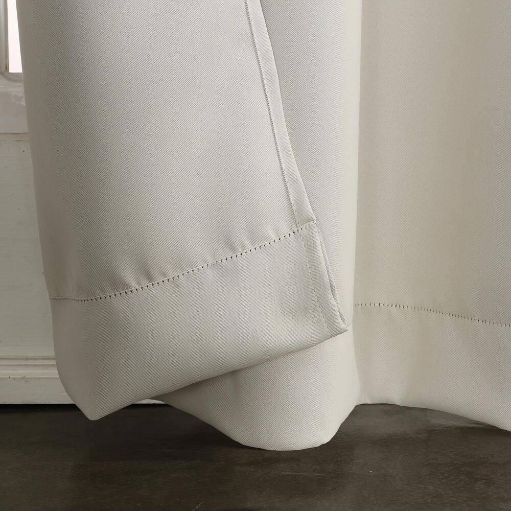 54"x108" Sun Zero Blackout Kenneth Energy Saving Grommet Curtain Panel Pearl: Modern Thermal Insulated Noise Reduction
