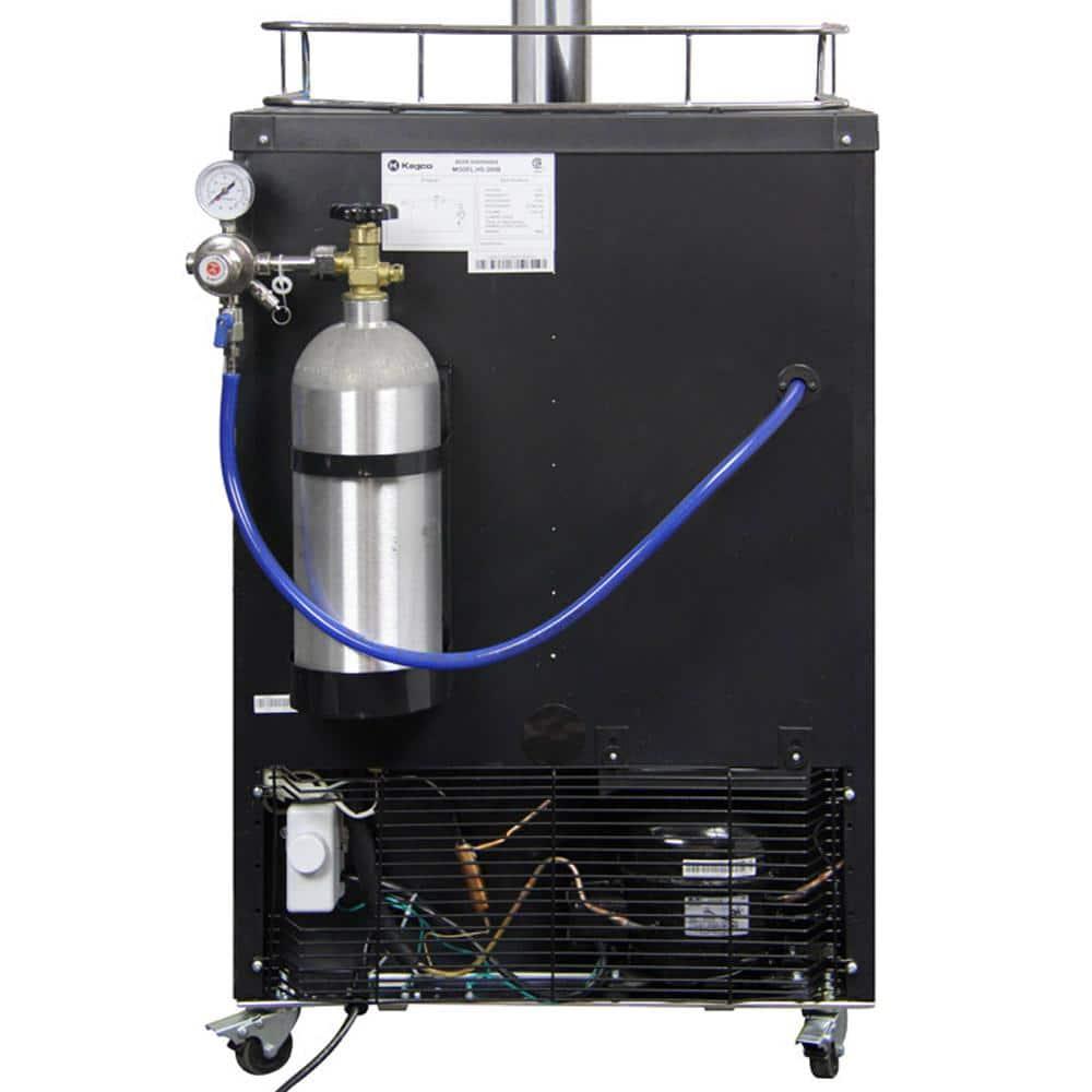 Kegco Kegco 5.6 Cubic Feet Dual Tap Freestanding Kegerator with Adjustable Temperature