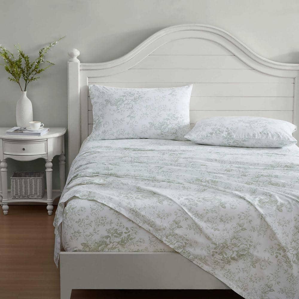 Laura Ashley Printed Cotton Percale Sheet Set