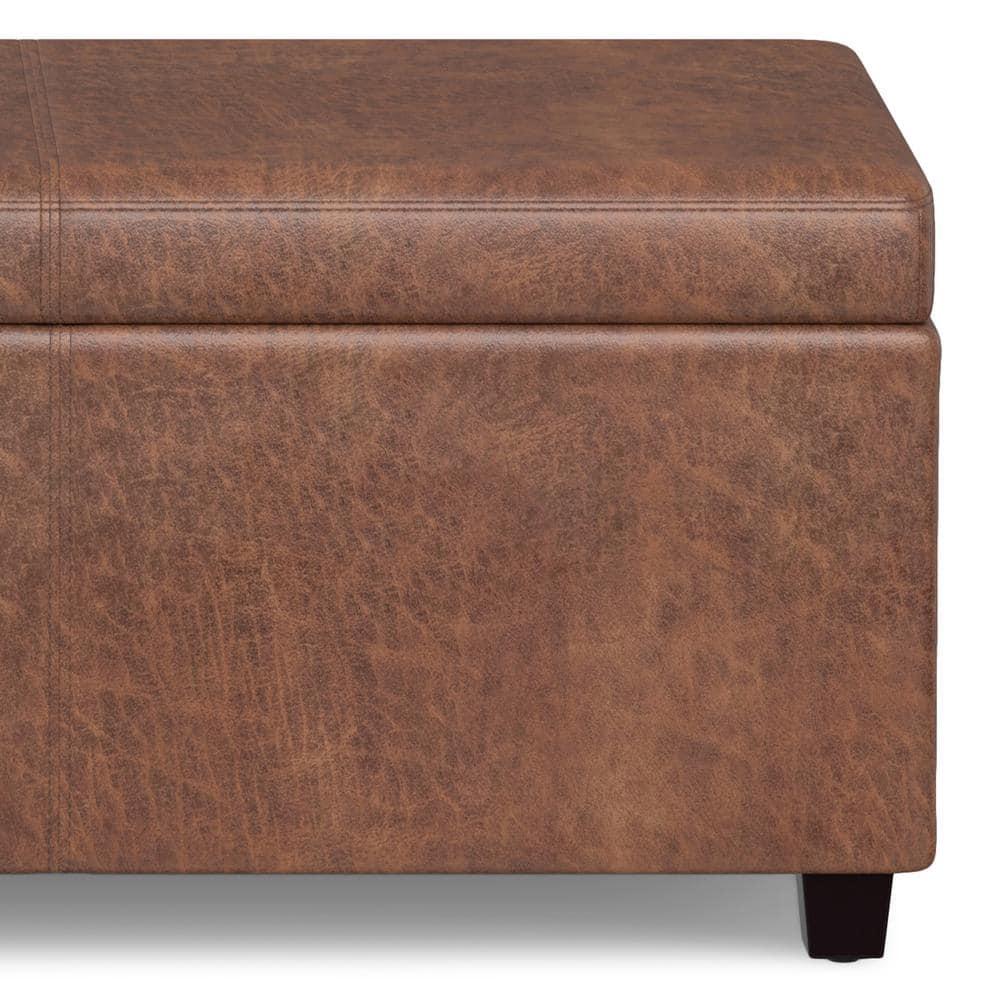 Simpli Home Avalon Extra Large Storage Ottoman Bench,Assembled