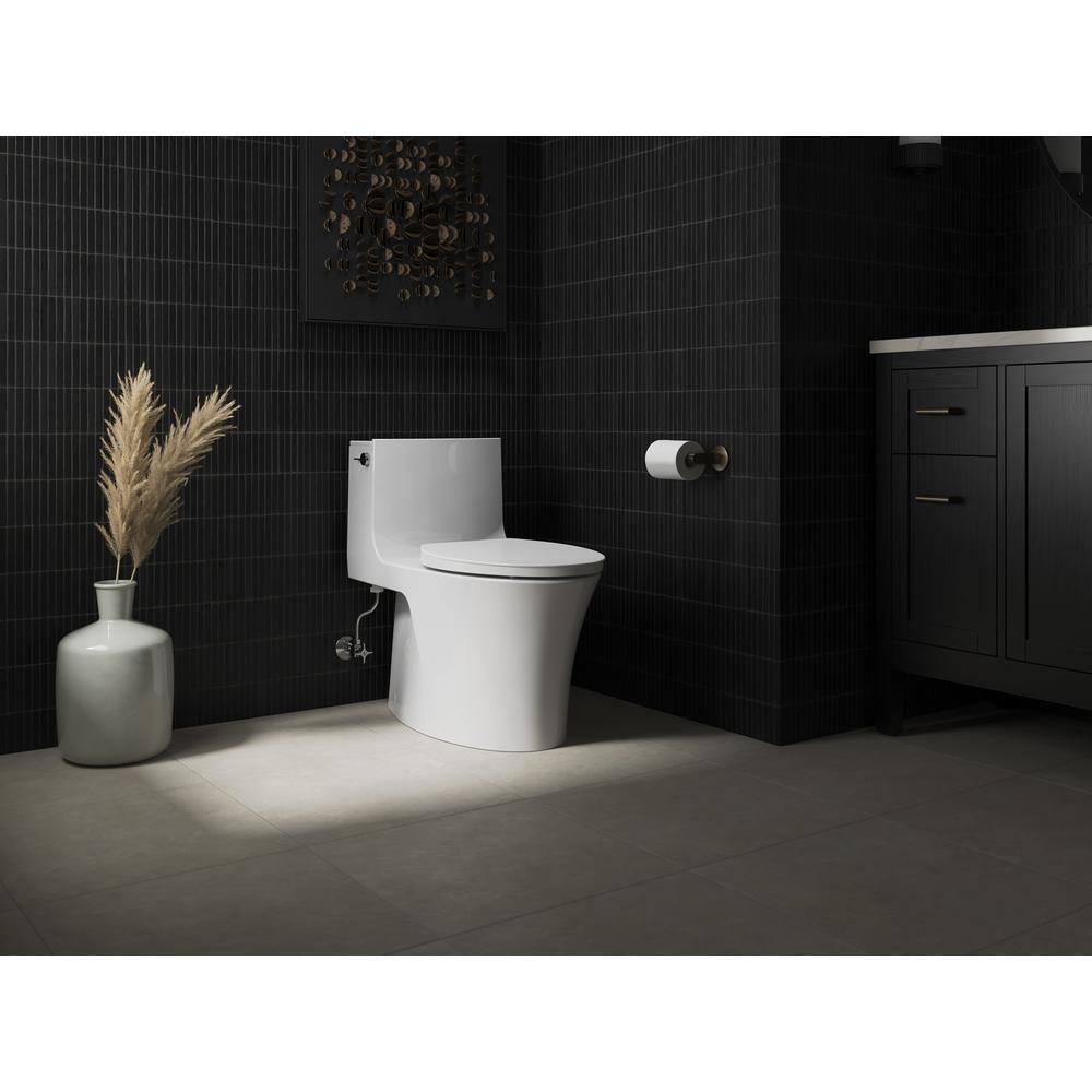Elongated Toilet Seat, Slow Soft Close, Oval(Oblong) Toilet Seat For Elongated Toilets, Quiet-Close Lid And Seat, Easy To Install And Clean, Never Loosen, Black(18.5)