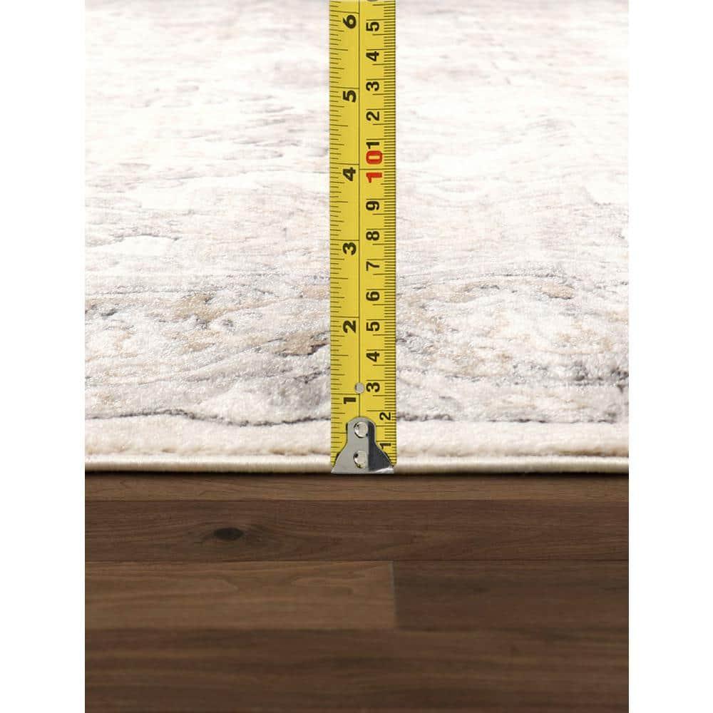 Pasargad Amadeus Power Loom Oriental Area Rug in Ivory/Gray