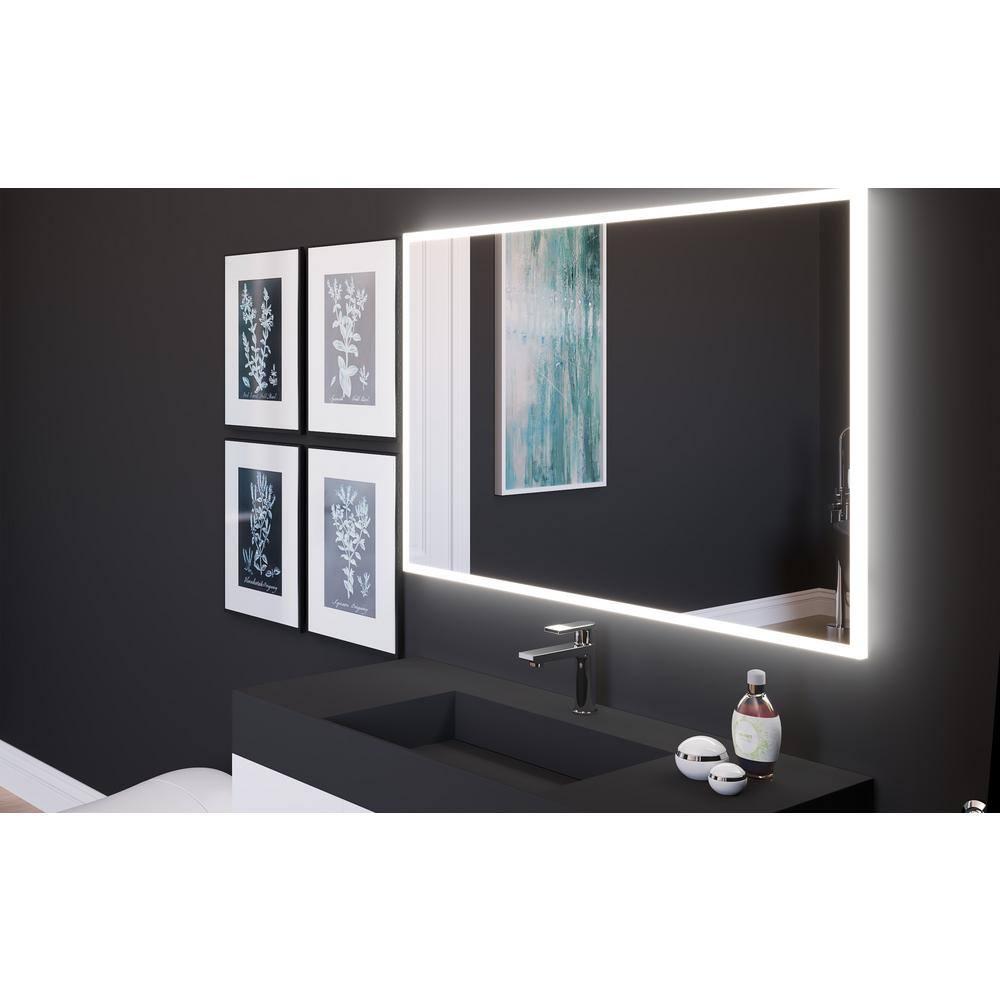 CastelloUSA Lisa 48 in. W x 30 in. H Rectangular  Wall-Mount Bathroom Vanity Mirror