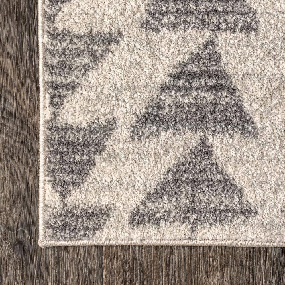 JONATHAN Y Aisha Moroccan Triangle Geometric Cream/Gray 5' Square Area Rug