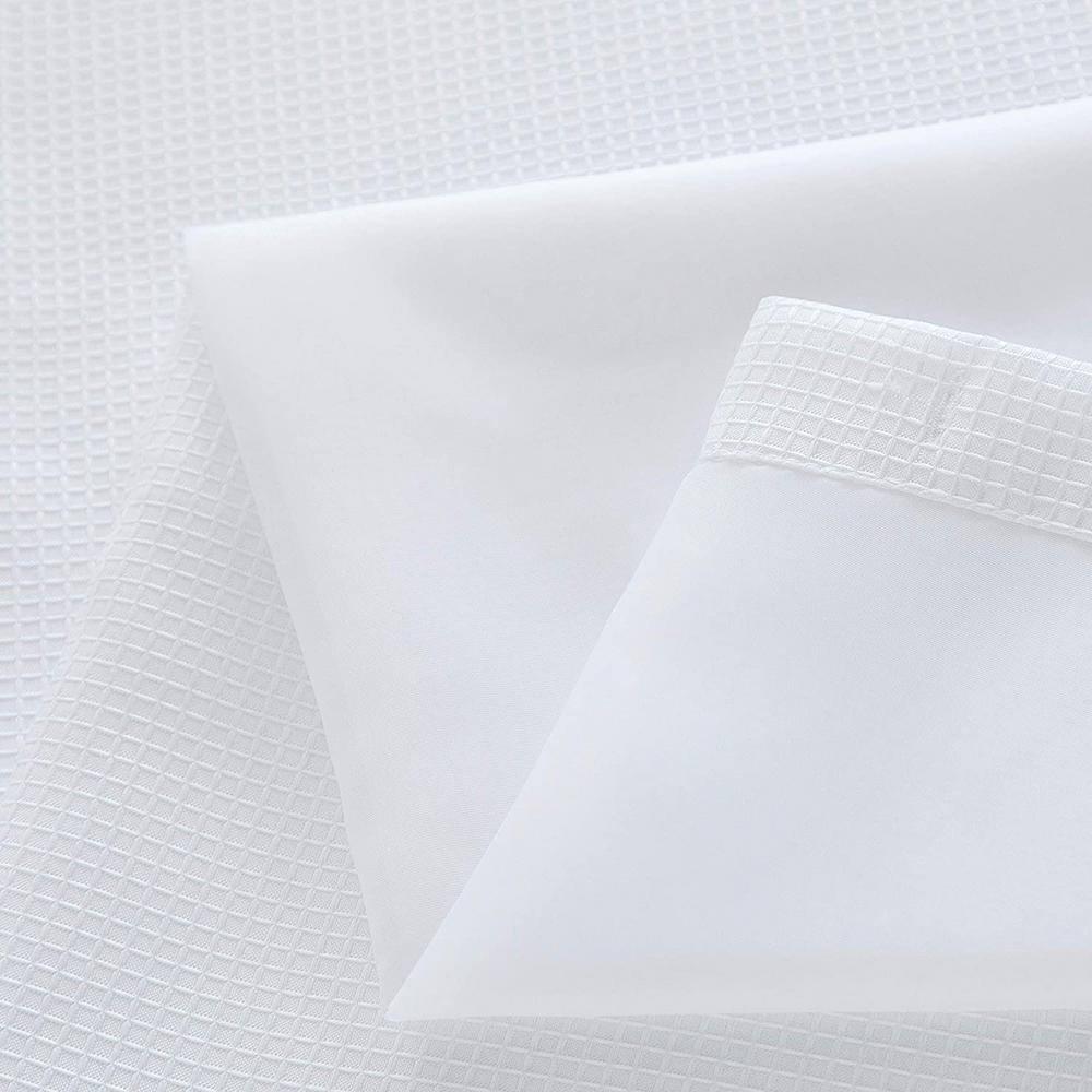 Dainty Home Complete Shower Curtain With Detachable Liner - White