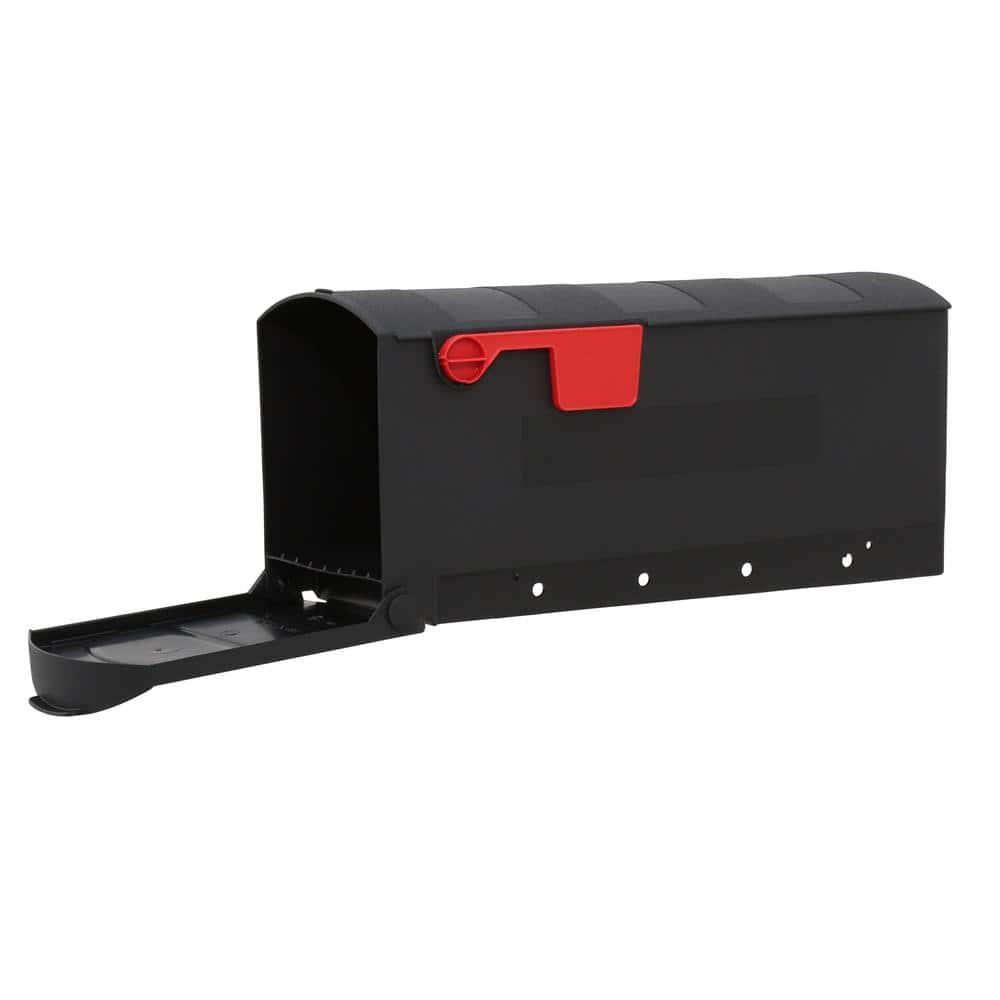 Architectural Mailboxes Patriot Plastic, Medium, Post-Mount Mailbox in Black
