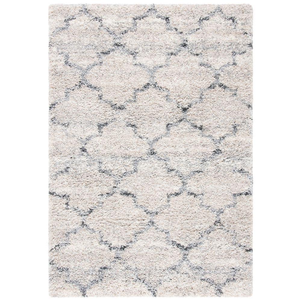 Fontana Shag FNT888 Power Loomed Accent Rug - Grey/Ivory - 2'3"x4' - Safavieh.