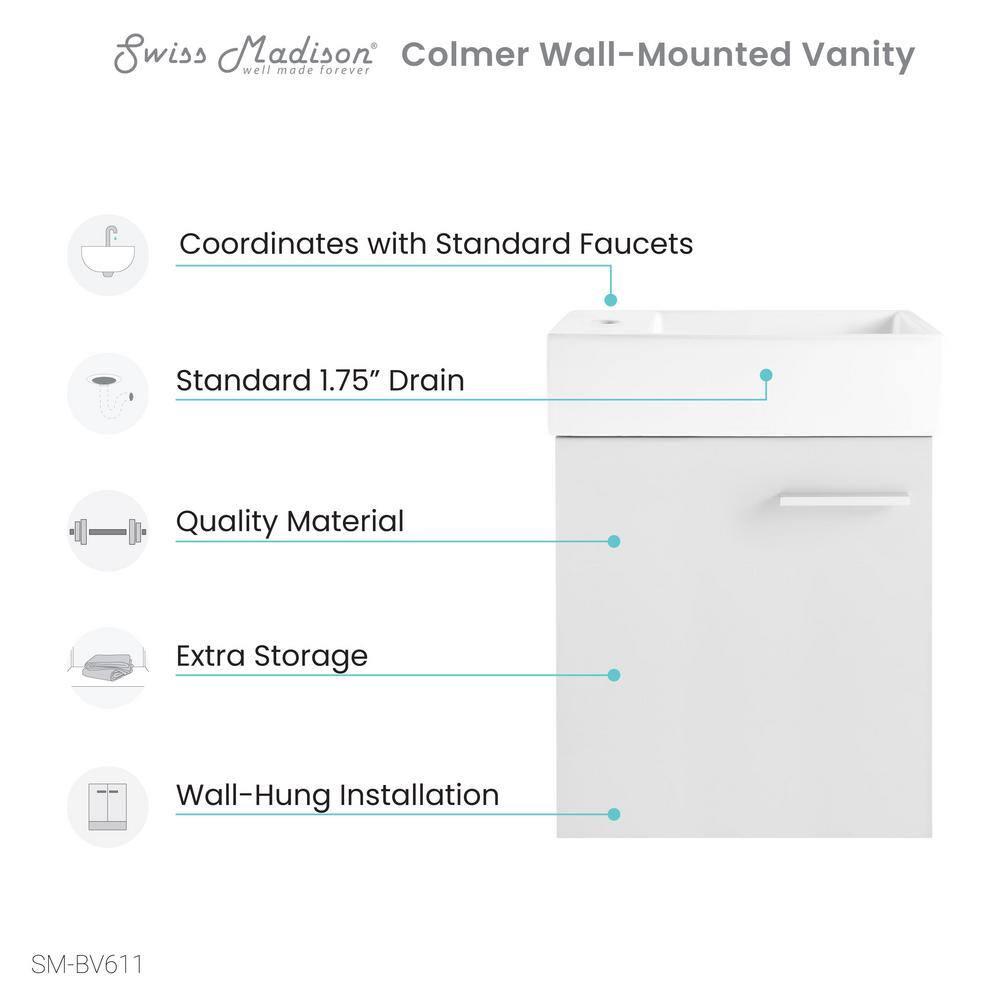 Colmer 18" Wall-Mounted Bathroom Vanity