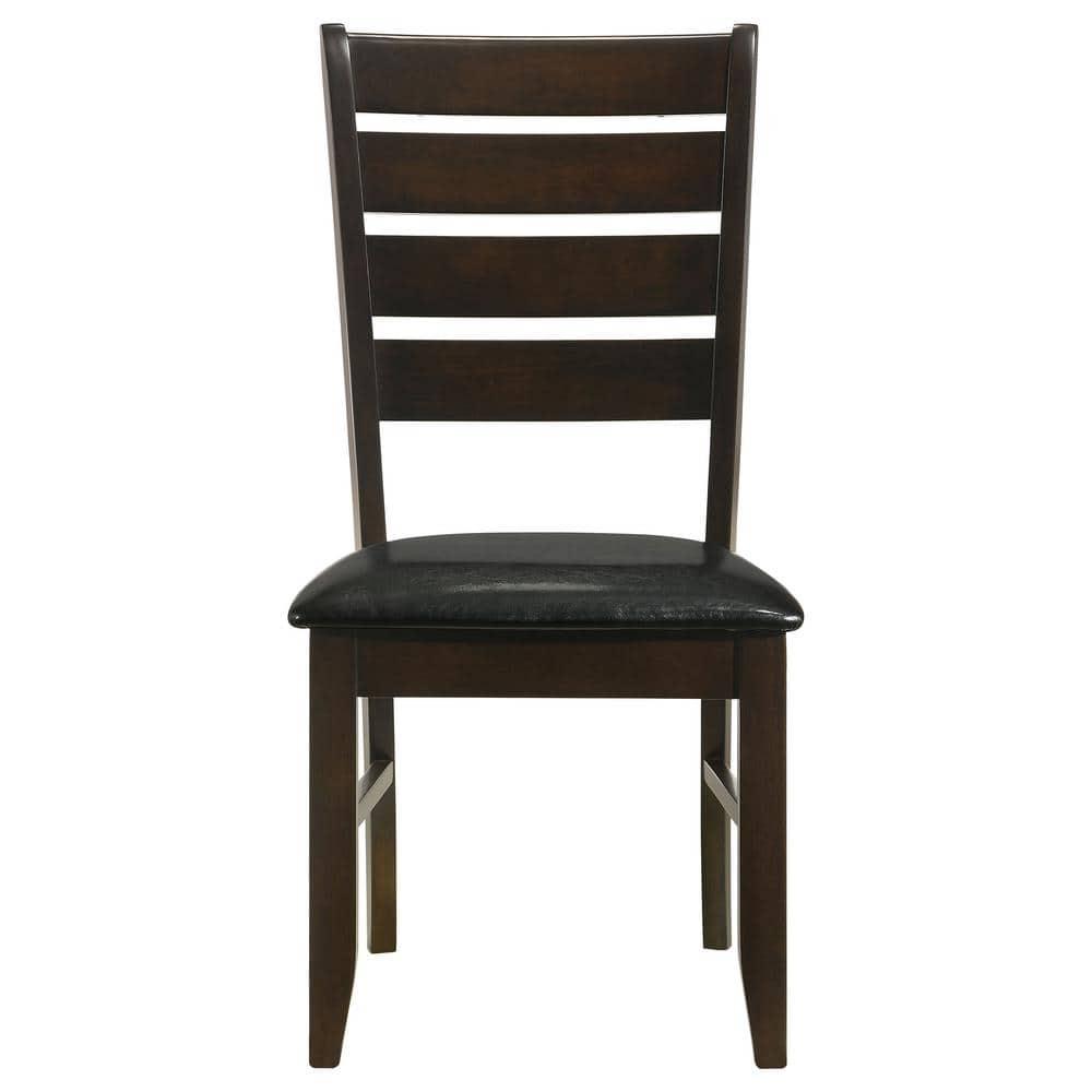 Ladder Back Side Chairs Cappuccino And Black (set Of 2) (Set of 2)