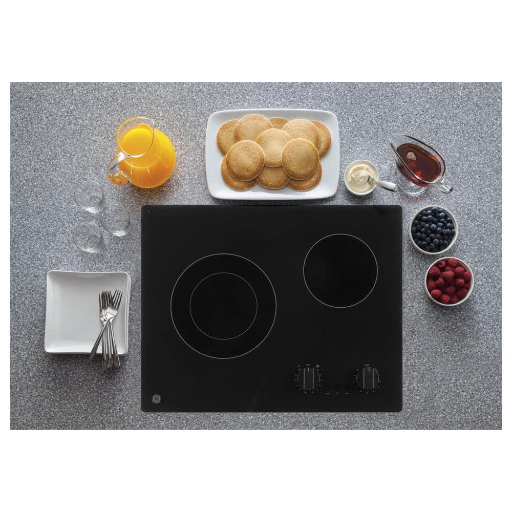 Ge Jp3021 22" Wide 2 Burner Electric Cooktop - Black