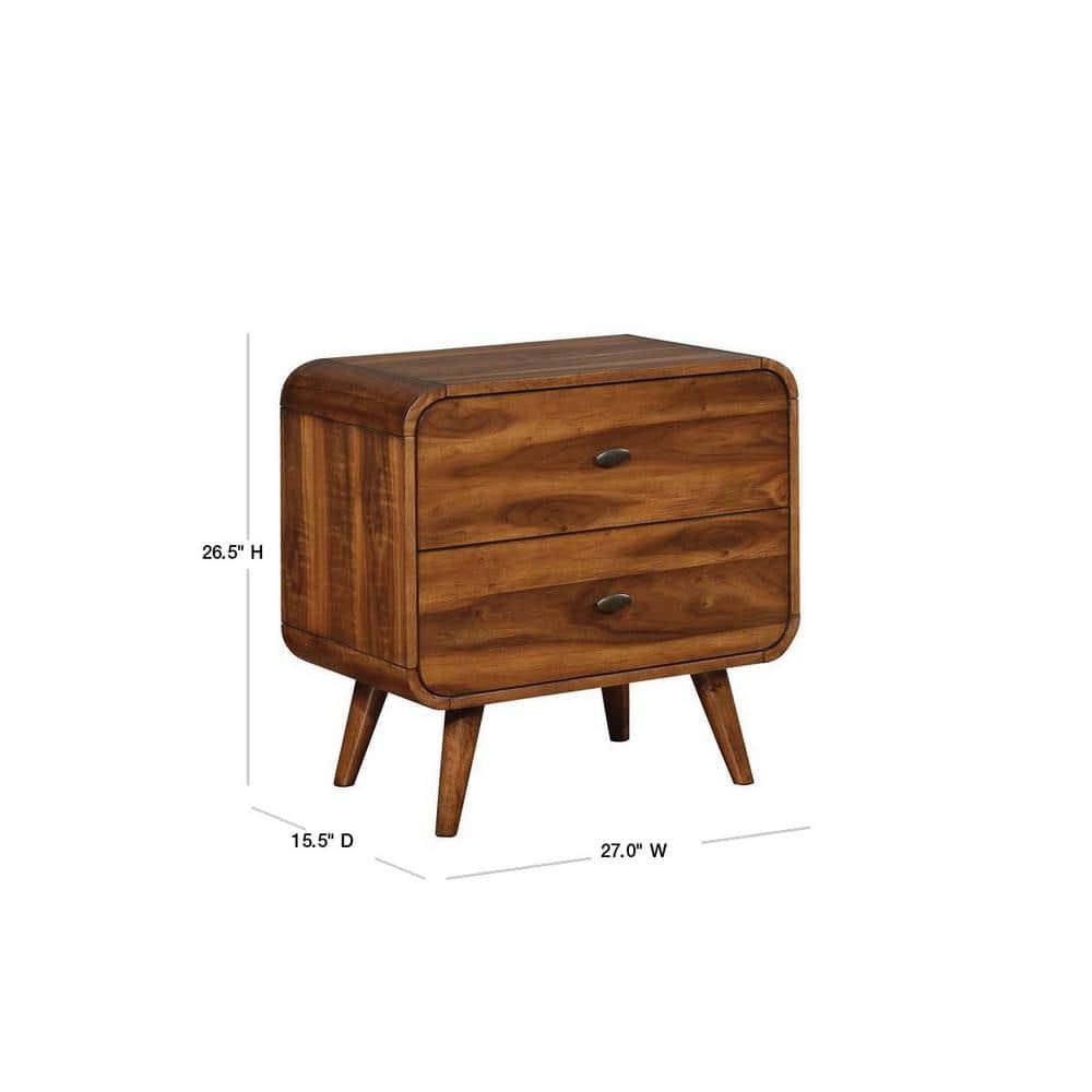 Coaster 205132-CO Nightstand, Dark Walnut