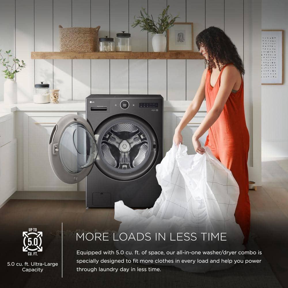 LG LG Ventless Washer/Dryer Combo WashCombo, All-in-One Mega Capacity with Inverter HeatPump, Technology and Direct Drive Motor, 5.0 cu. ft. WM6998HBA