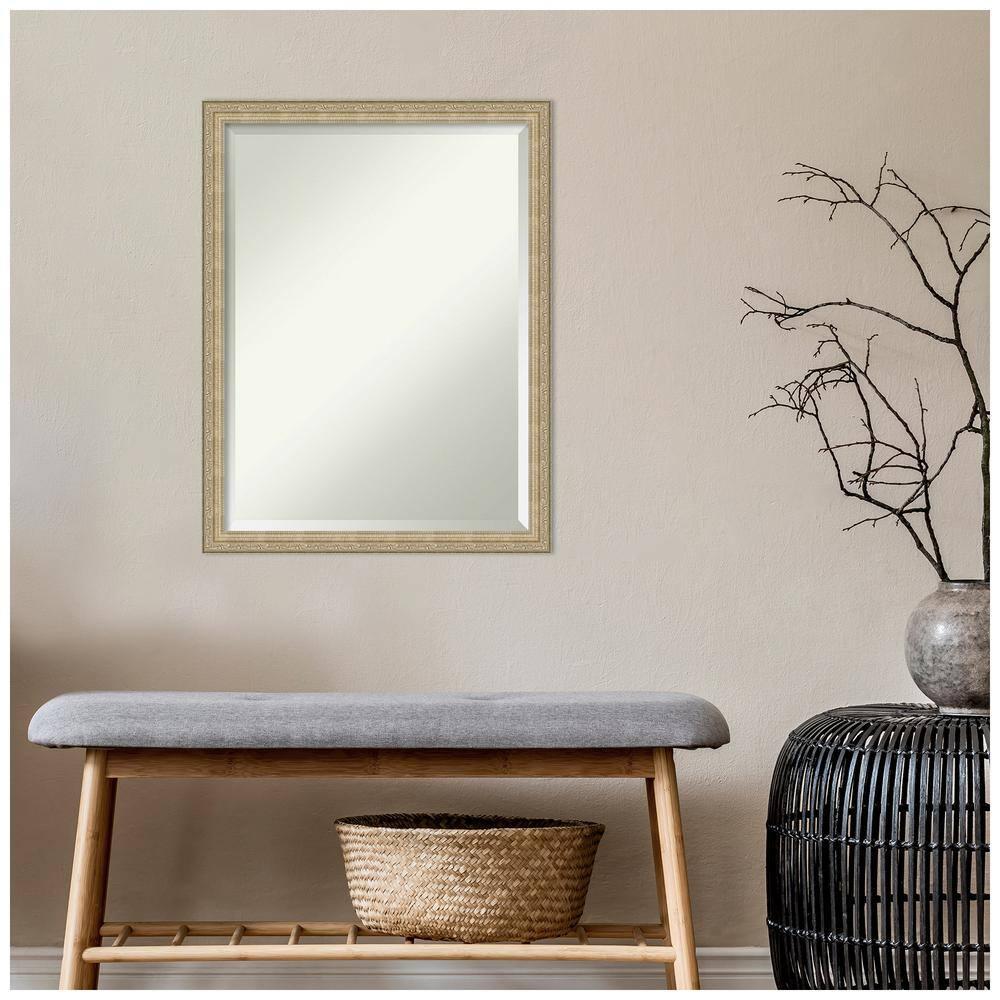 Amanti Art Paris Champagne Beveled Wall Mirror 26.25 x 20.25 in.