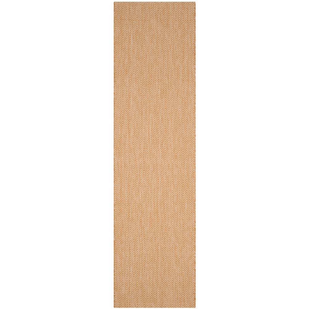 Courtyard CY8022 Power Loomed Indoor and Outdoor Runner Rug - Natural/Cream - 2'3"x14' - Safavieh