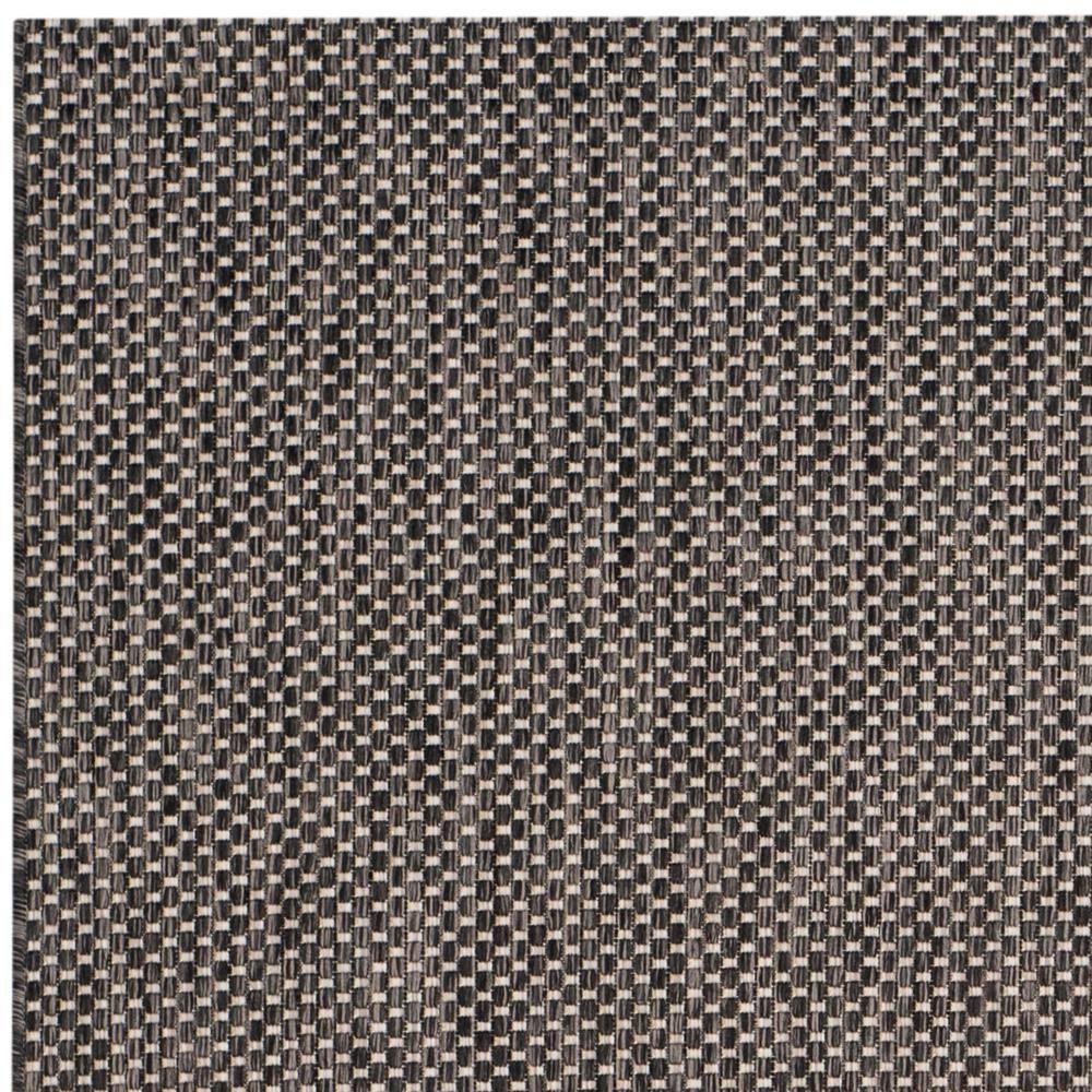 Courtyard CY8521 Power Loomed Indoor/Outdoor Area Rug - Black/Beige - 5'3"x5'3" - Safavieh.