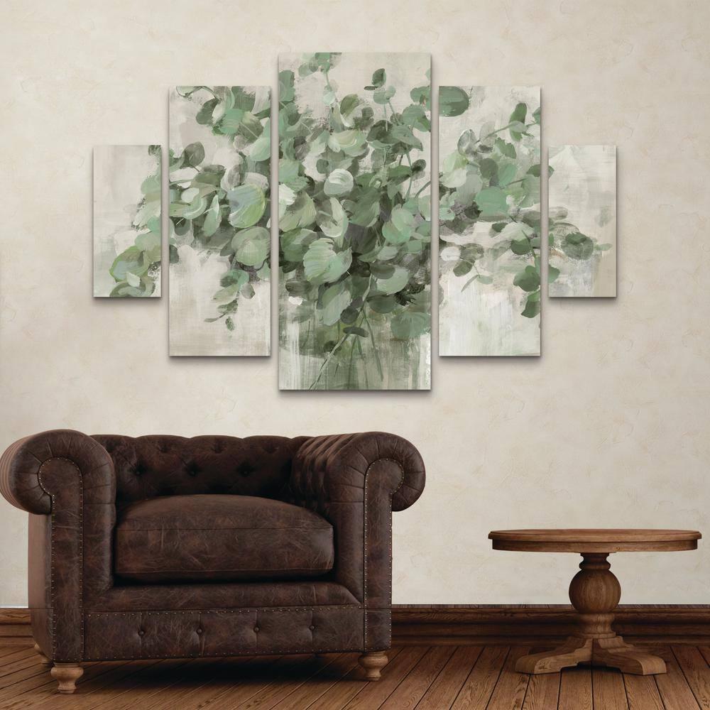 Trademark Fine Art Danhui Nai Scented Eucalyptus Neutral 5 Piece Panel Set Art