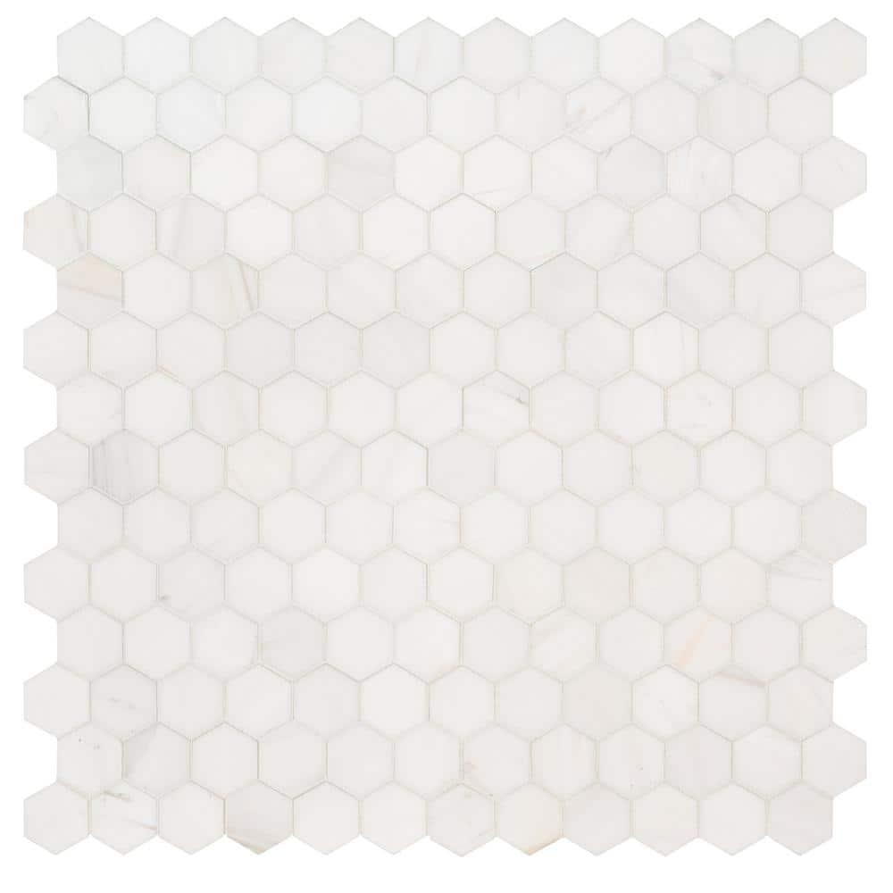 Bianco Dolomite 2" x 2" Marble Mosaic Tile in White