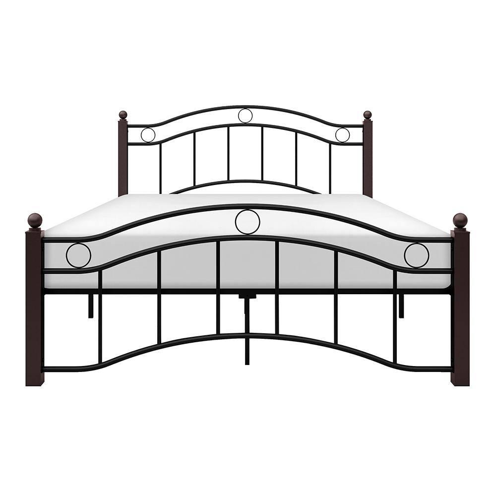 Weston Home Lexicon Averny Traditional Metal Frame Full Platform Bed in Black