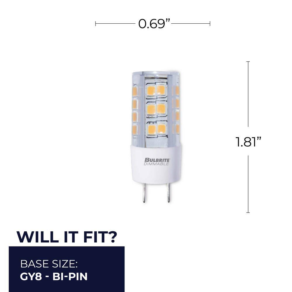 40 Watt Equivalent T4 G8/Bi-pin Dimmable 2700K LED Bulb