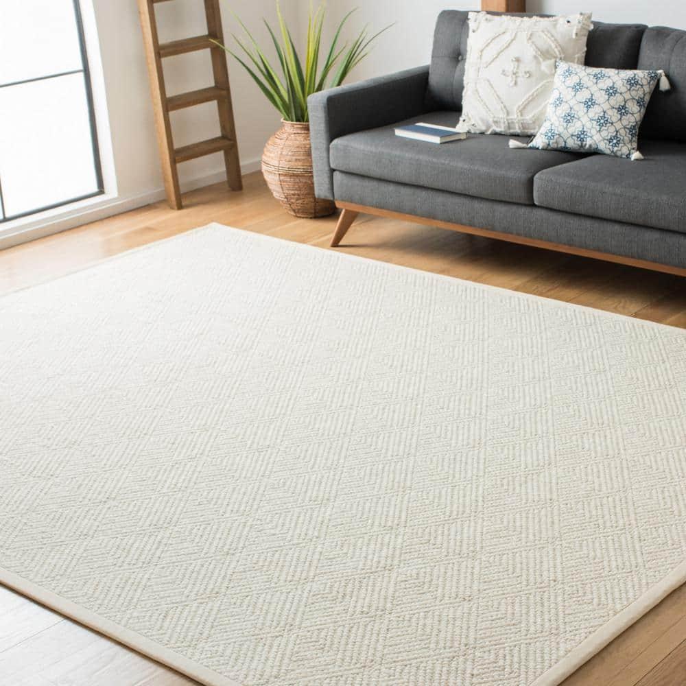 Natural Fiber NF483 Flat Weave Indoor Area Rug - Ivory - 8'x10' - Safavieh