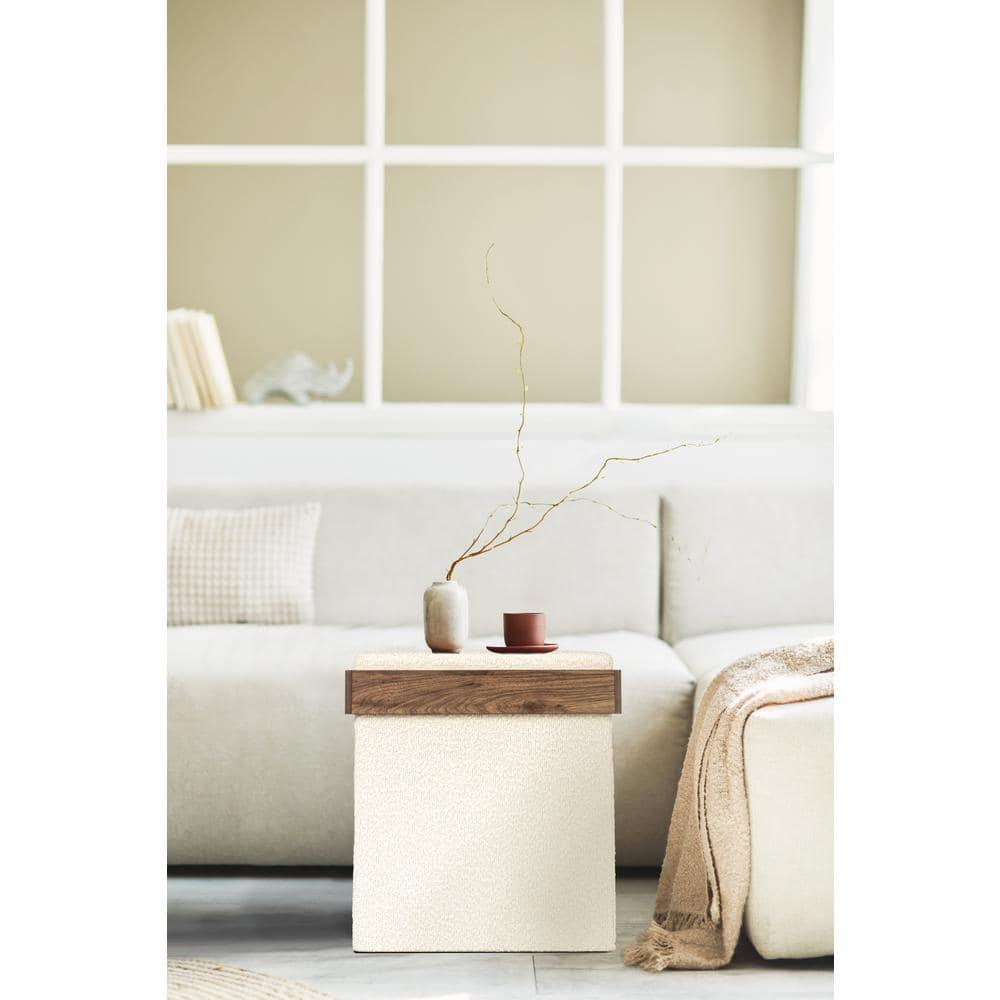 Household Essentials Versatile Boucle Ottoman With Hidden Storage