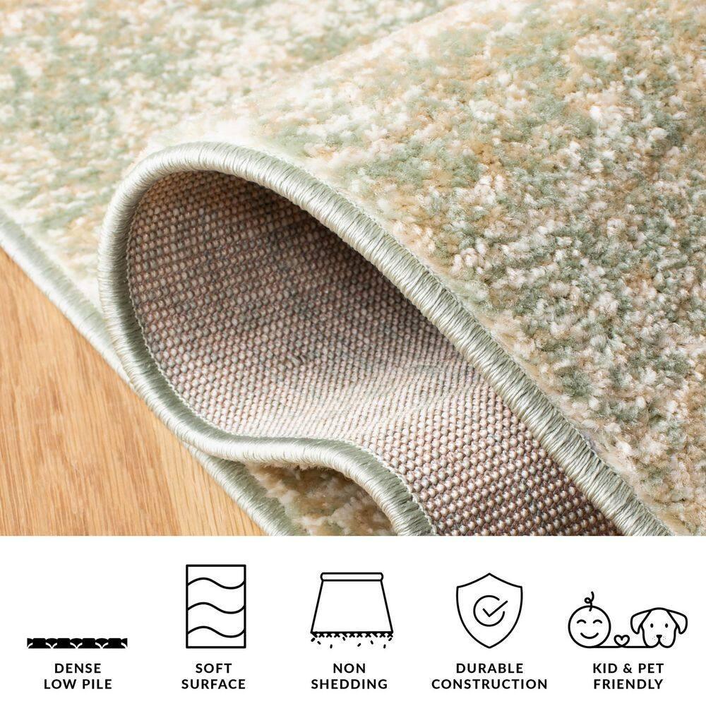 Adirondack ADR112 Machine Made Indoor Area Rug - Ivory/Sage - 8'x10' - Safavieh
