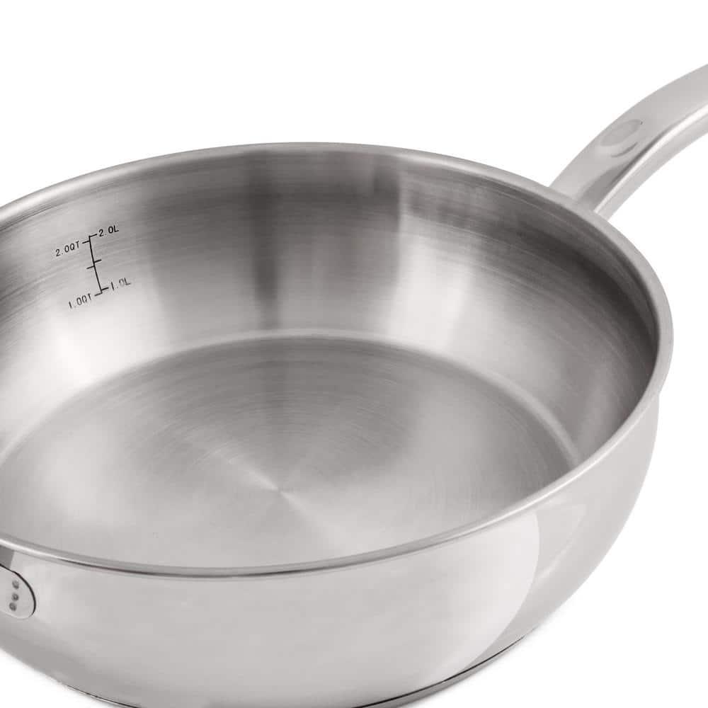 BergHOFF BergHOFF Stainless Steel 18/10 Deep Skillet Belly Shape, 9.5"