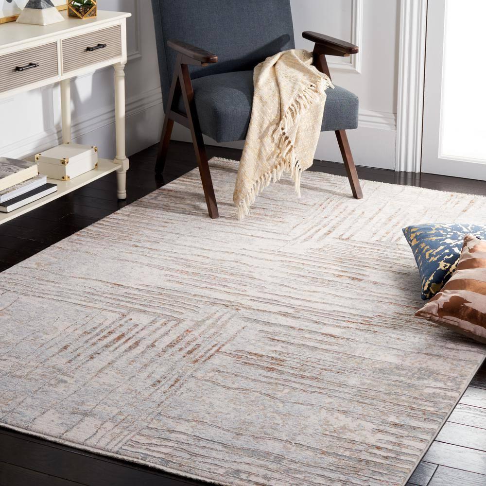 Marmara MRM304 Power Loomed Accent Rug - Beige/Blue Rust - 2'6"x4' - Safavieh.