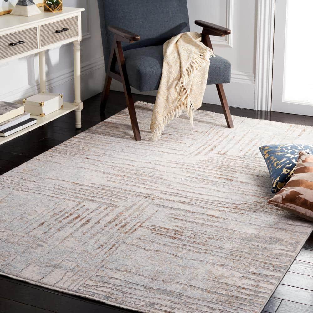 Marmara MRM304 Power Loomed Area Rug - Beige/Blue Rust - 5'x8'2" - Safavieh.