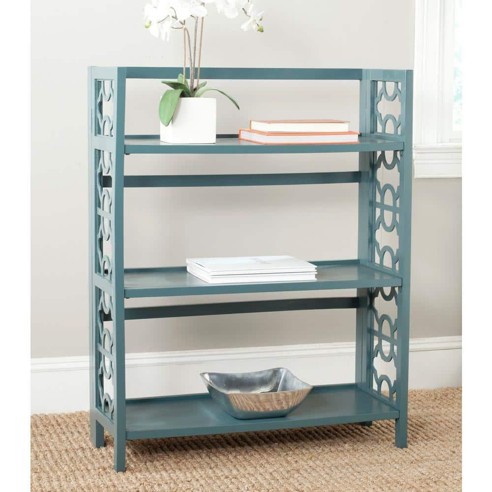 Natalie Small Bookcase - AMH6565 - Teal - Safavieh Couture