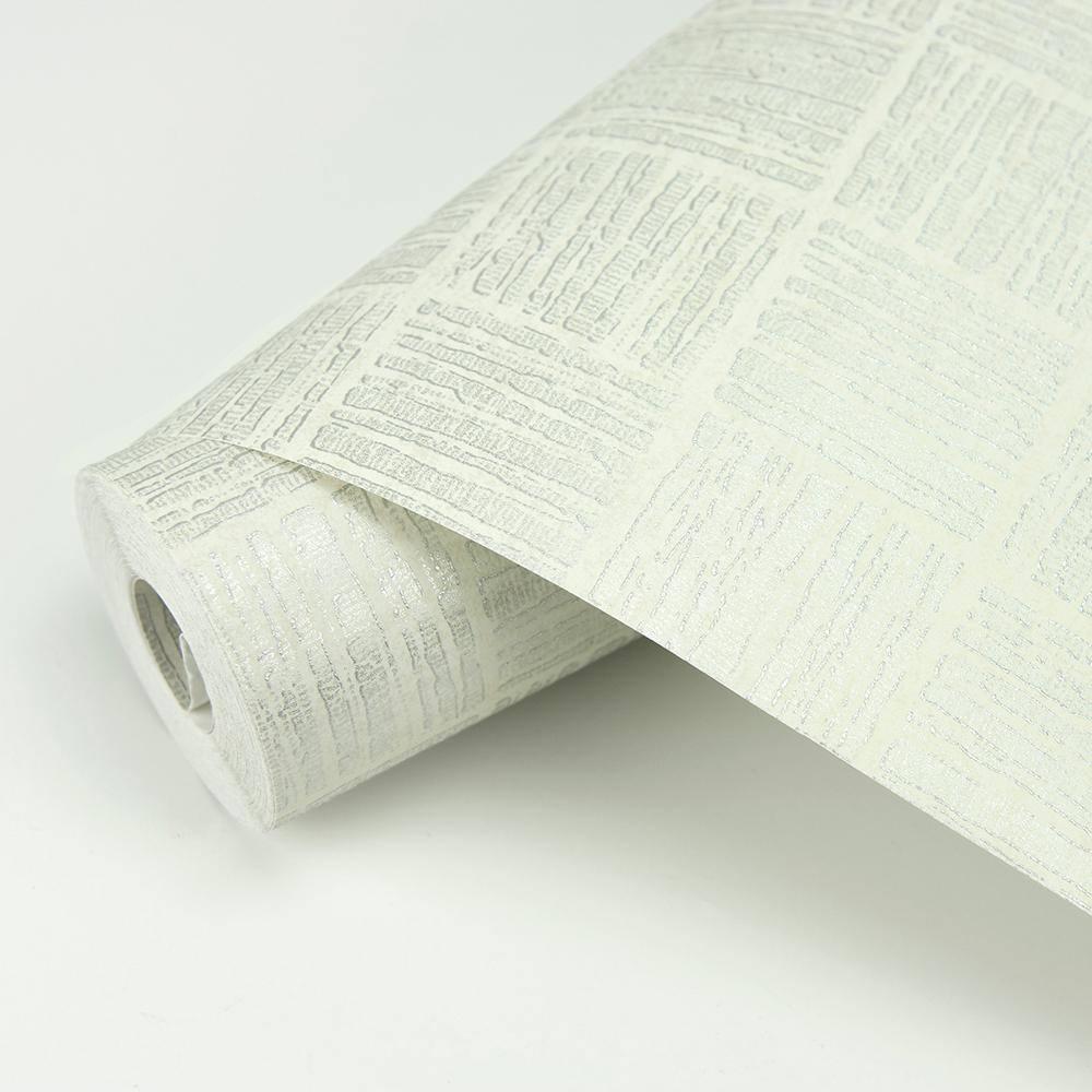 Brewster Glint Cream Distressed Geometric Wallpaper
