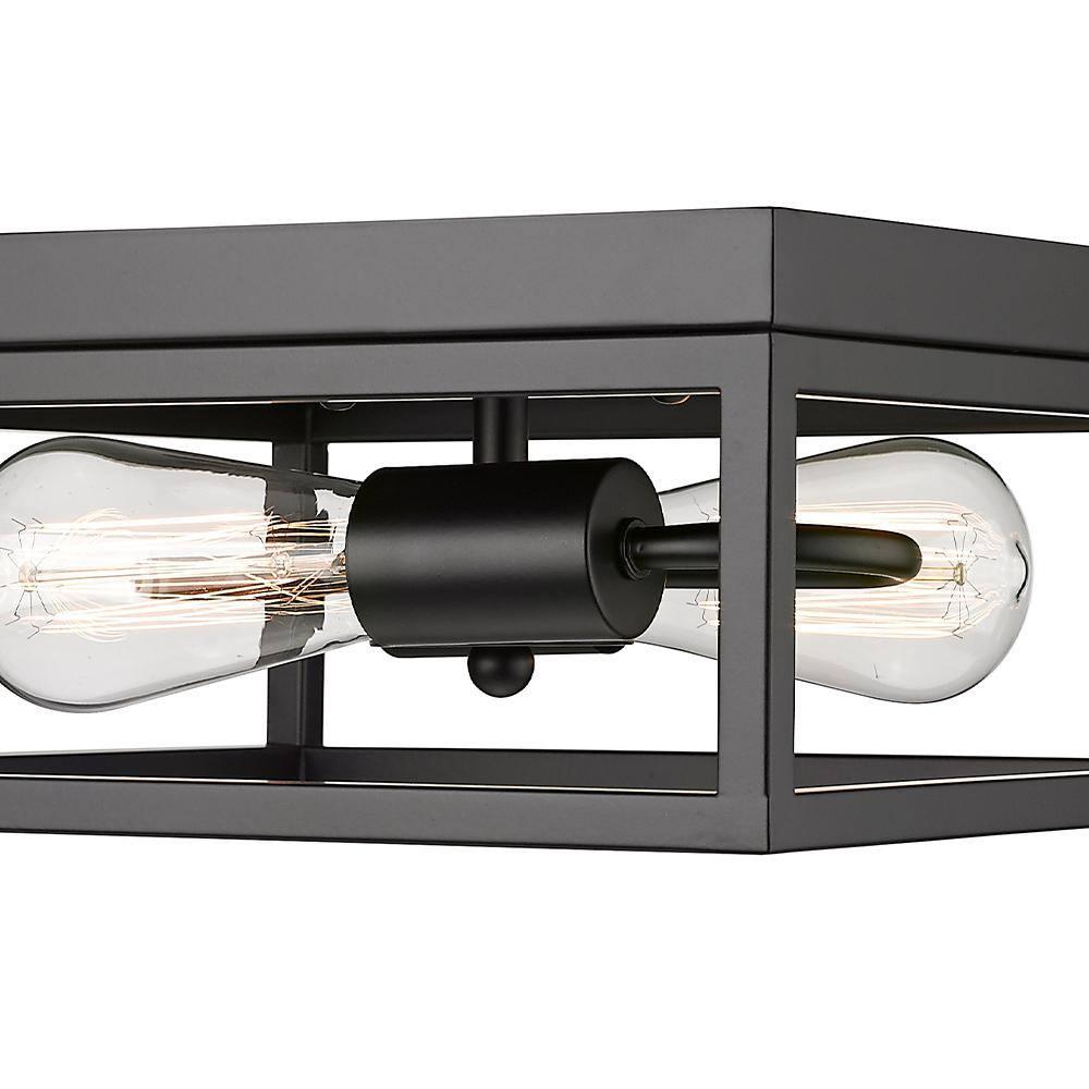 Bethel International Flush Mount Black  Iron