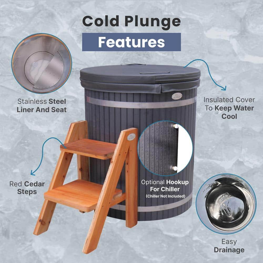 ALEKO ALEKO Ice Bath Frost Cold Pod Plunge Tub | 118 Gallon Water Treatment Capacity | 37.5” x 32.25”