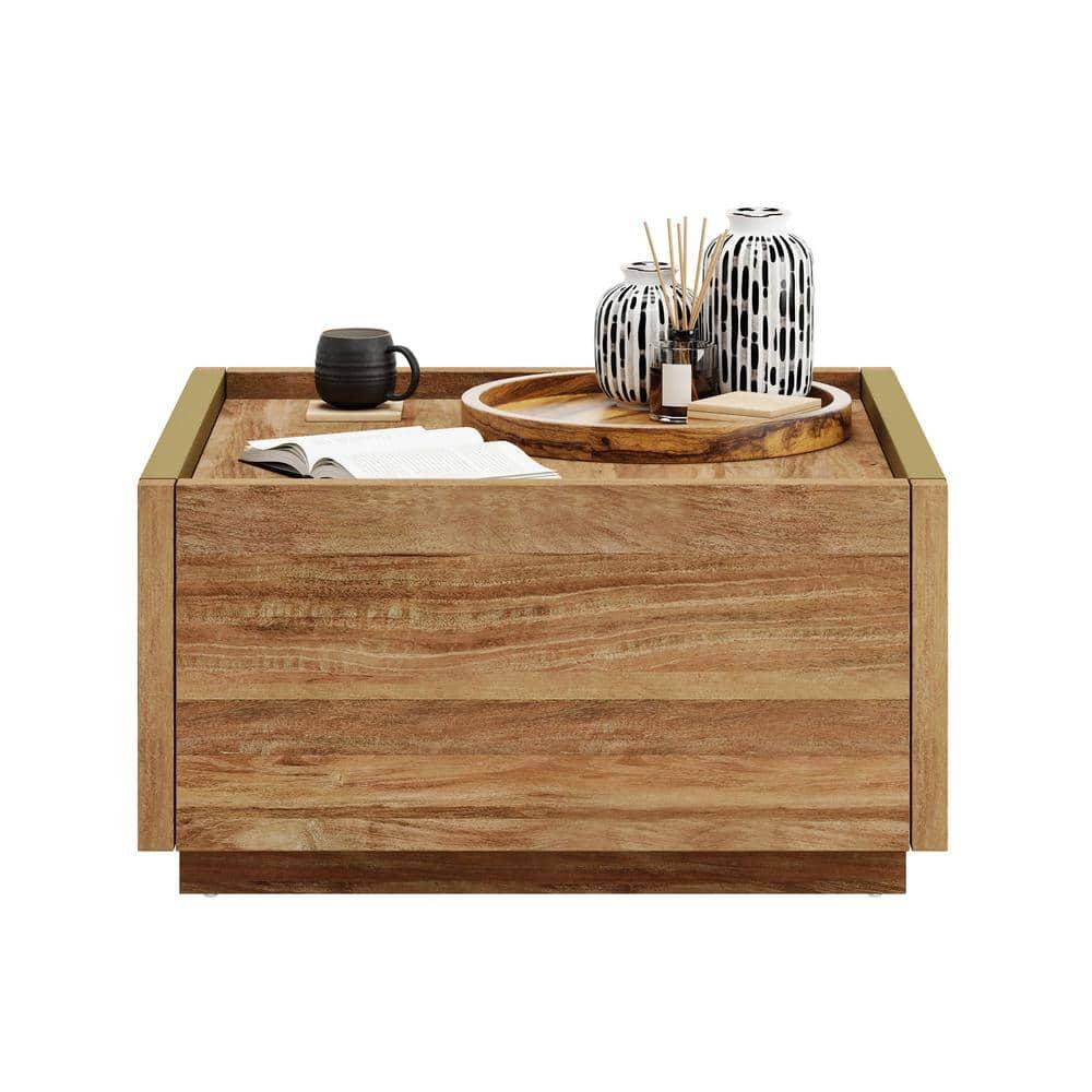 Manhattan Gate Coffee Table with Storage Sindoori Mango - Sauder: Modern Style, 2 Drawers, Lightweight Construction